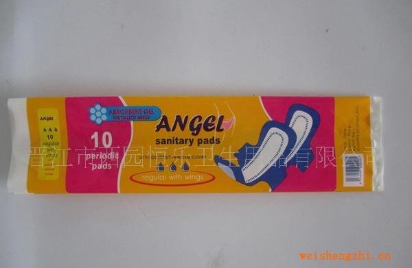 外貿(mào)Angelnappies直條型衛(wèi)生巾OEM衛(wèi)生巾加工工廠