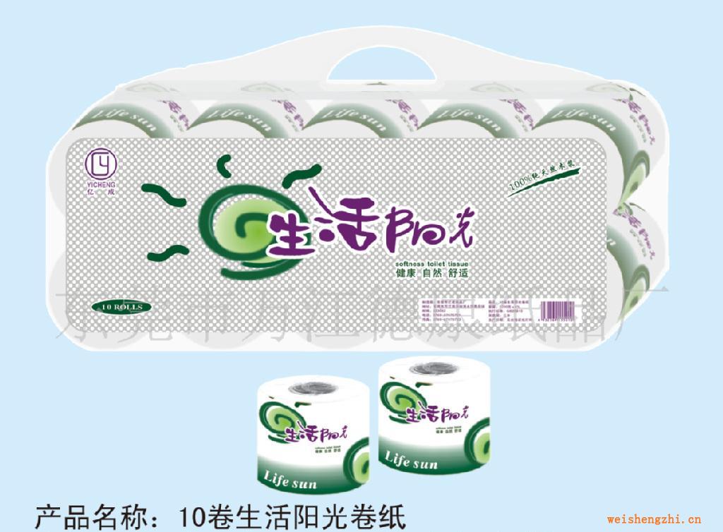 供應(yīng)紙巾：10卷生活陽光卷紙，軟抽抽紙，廠價(jià)直銷，價(jià)格優(yōu)惠！