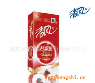 清風356段三層10粒空心卷紙金紅葉