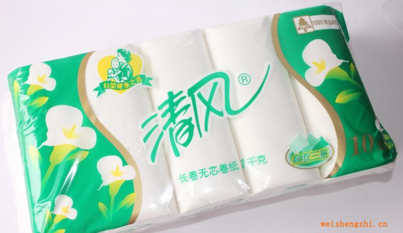 廠家專業(yè)供應(yīng)清風(fēng)無(wú)心卷紙清風(fēng)長(zhǎng)卷無(wú)心卷紙10卷/提